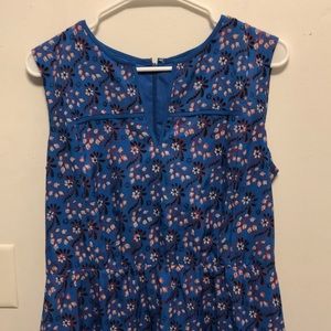 JCrew Factory blue patterned dress